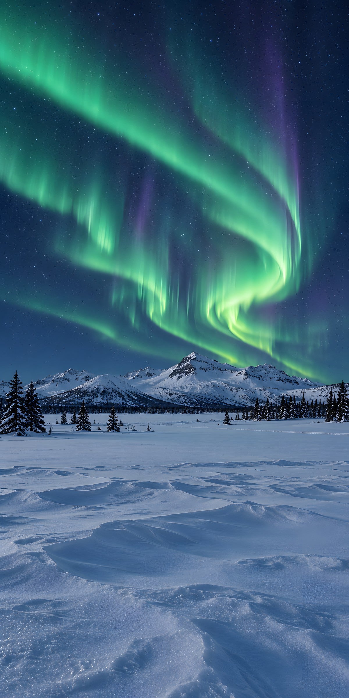 Northern Lights fridge wrap full design