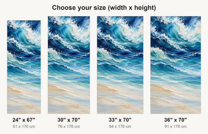 Ocean Wave Painting fridge wrap available sizes 24, 30, 33 and 36 inch