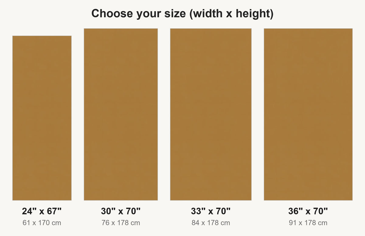 Ochre fridge wrap available sizes 24, 30, 33 and 36 inch