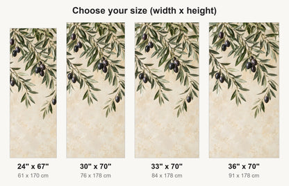 Olive Branches fridge wrap available sizes 24, 30, 33 and 36 inch