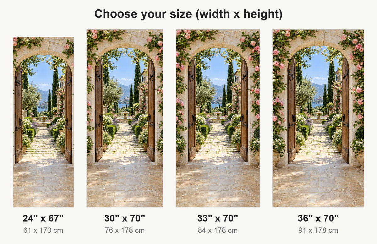 Open Garden Door fridge wrap available sizes 24, 30, 33 and 36 inch