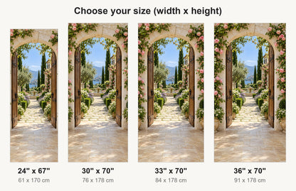 Open Garden Door fridge wrap available sizes 24, 30, 33 and 36 inch