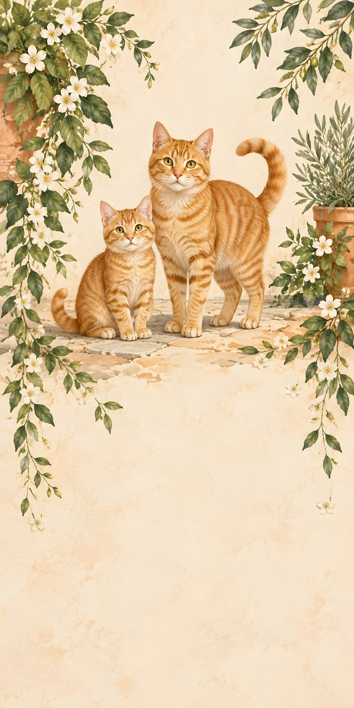 Orange Tabby Cats fridge wrap full design