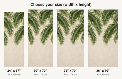 Palm Fronds fridge wrap available sizes 24, 30, 33 and 36 inch