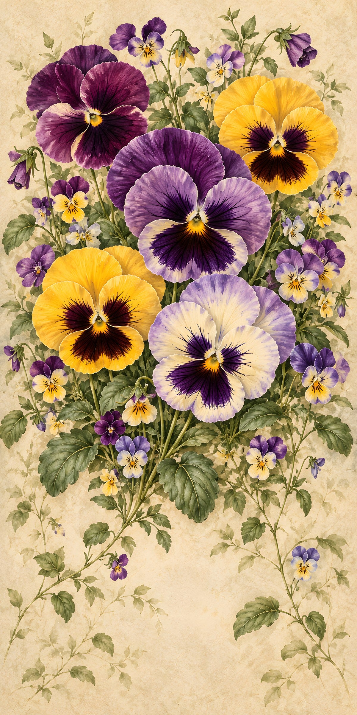 Pansies & Violas fridge wrap full design