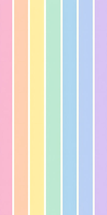 Pastel Rainbow Stripes fridge wrap full design