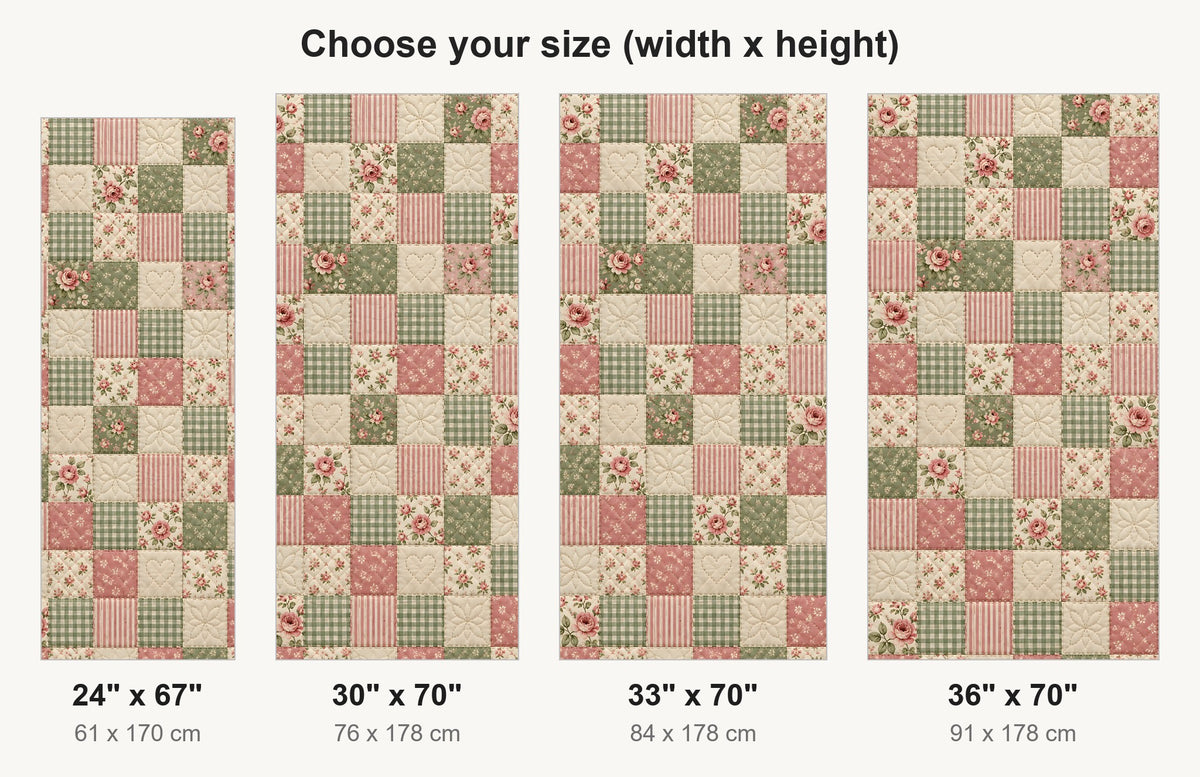 Patchwork Quilt fridge wrap available sizes 24, 30, 33 and 36 inch