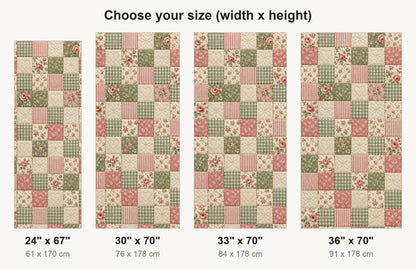 Patchwork Quilt fridge wrap available sizes 24, 30, 33 and 36 inch