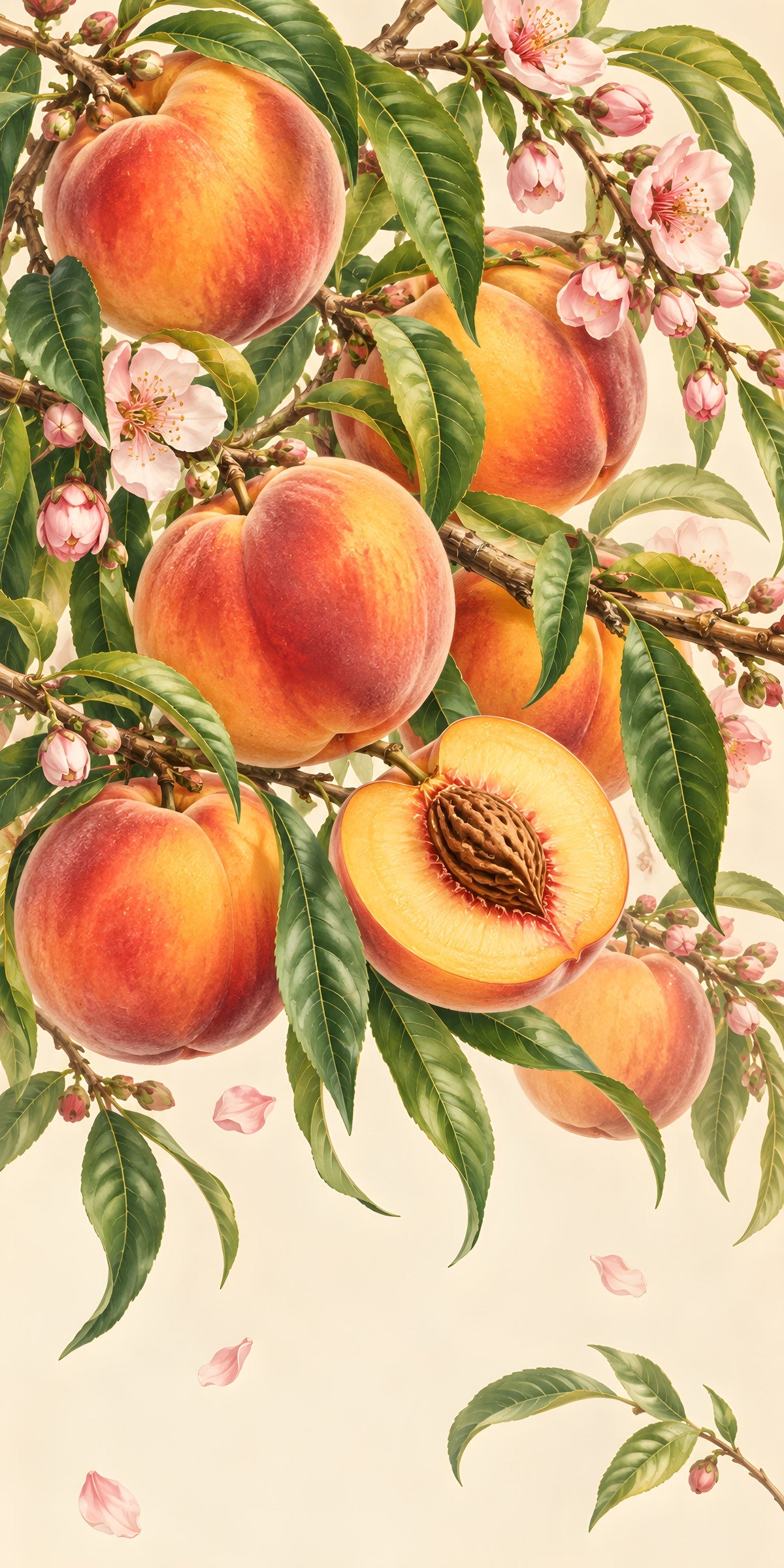 Peaches fridge wrap full design