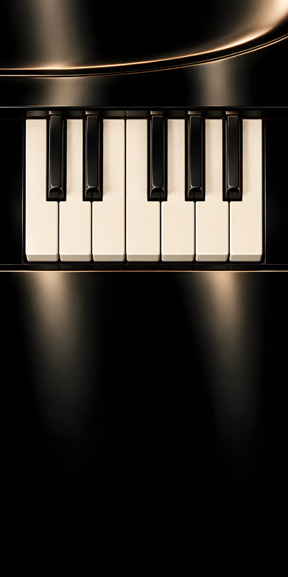 Piano Keys fridge wrap full design