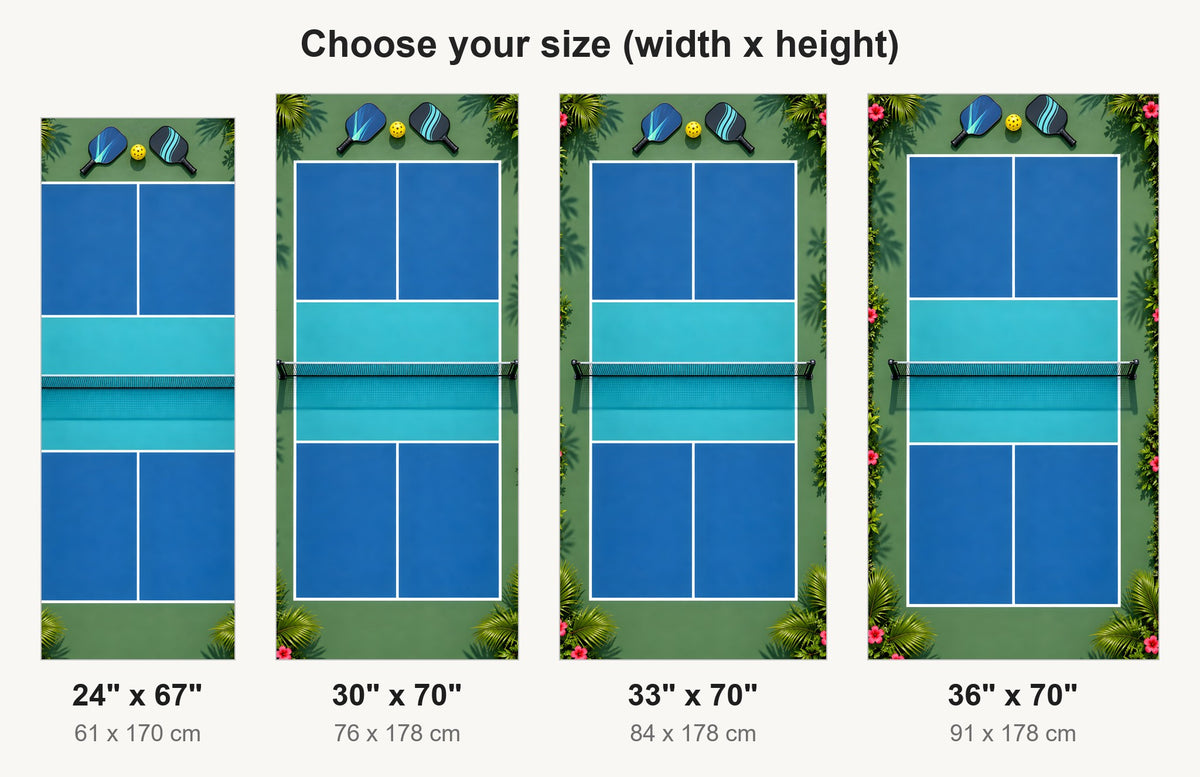 Pickleball Court fridge wrap available sizes 24, 30, 33 and 36 inch
