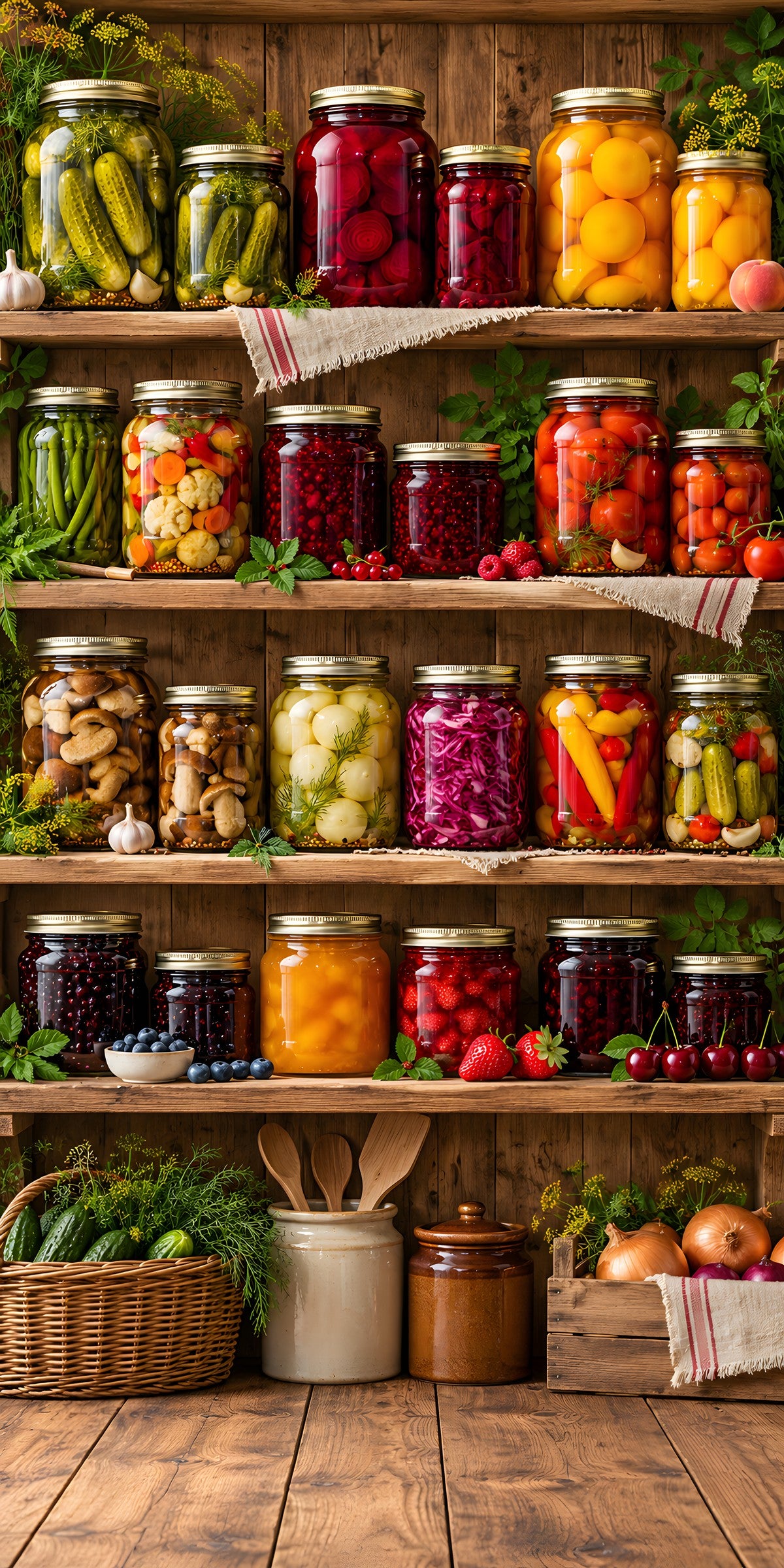 Pickles & Preserves Pantry fridge wrap full design