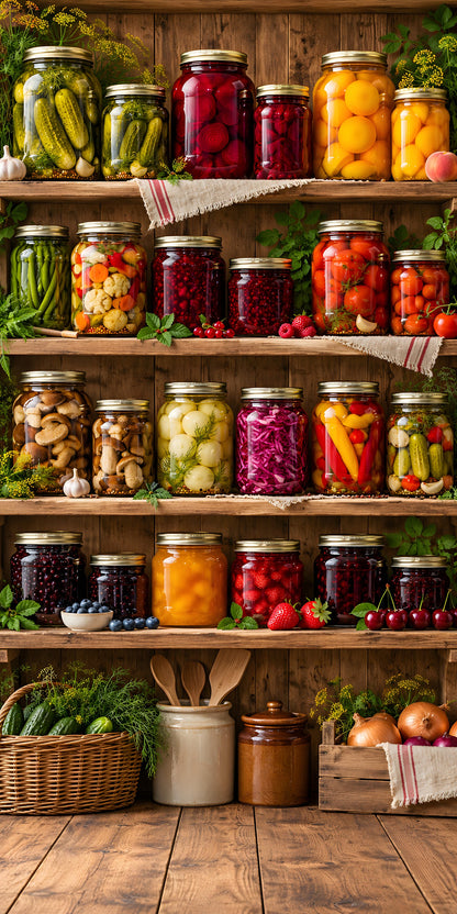 Pickles & Preserves Pantry fridge wrap full design