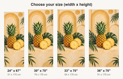 Pineapples fridge wrap available sizes 24, 30, 33 and 36 inch