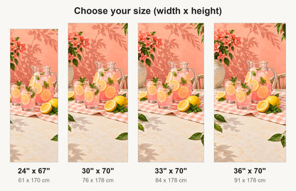 Pink Lemonade fridge wrap available sizes 24, 30, 33 and 36 inch