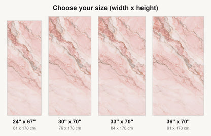 Pink Marble fridge wrap available sizes 24, 30, 33 and 36 inch
