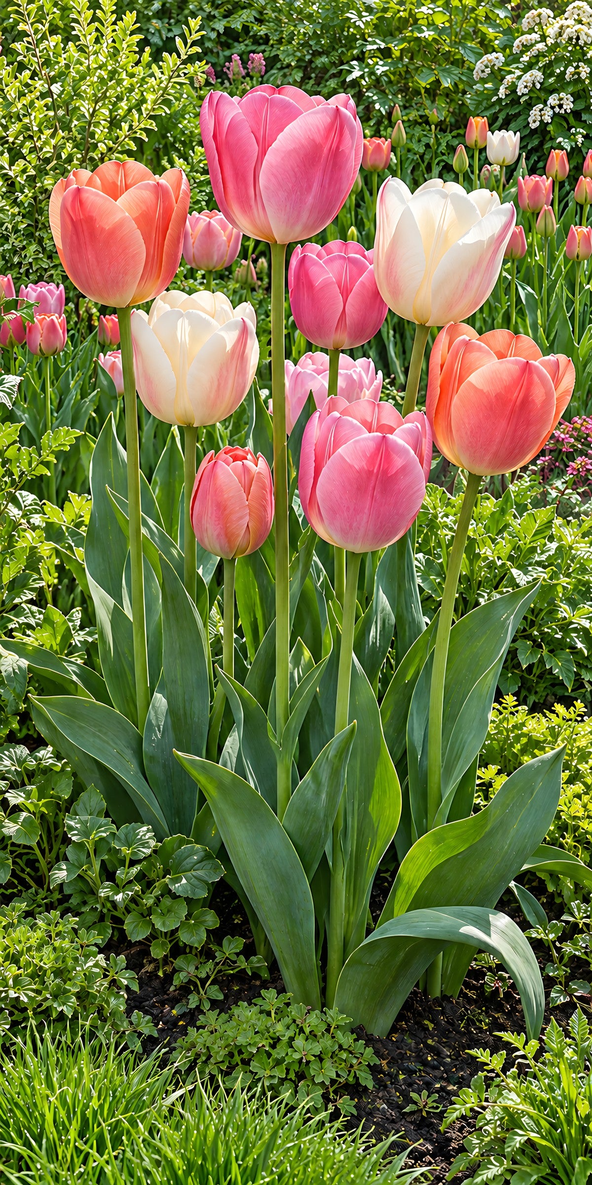 Pink Tulips fridge wrap full design