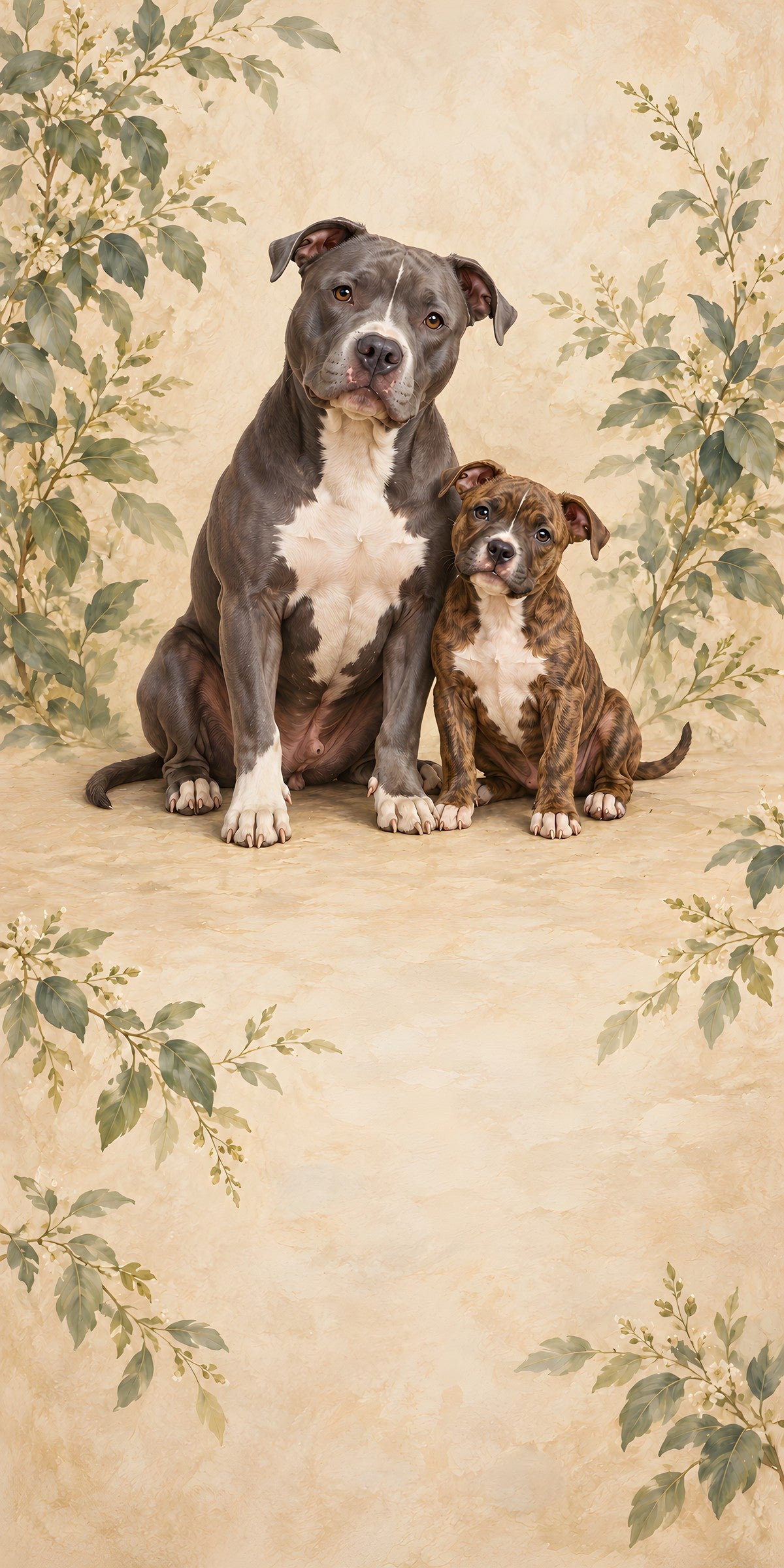 Pit Bulls fridge wrap full design
