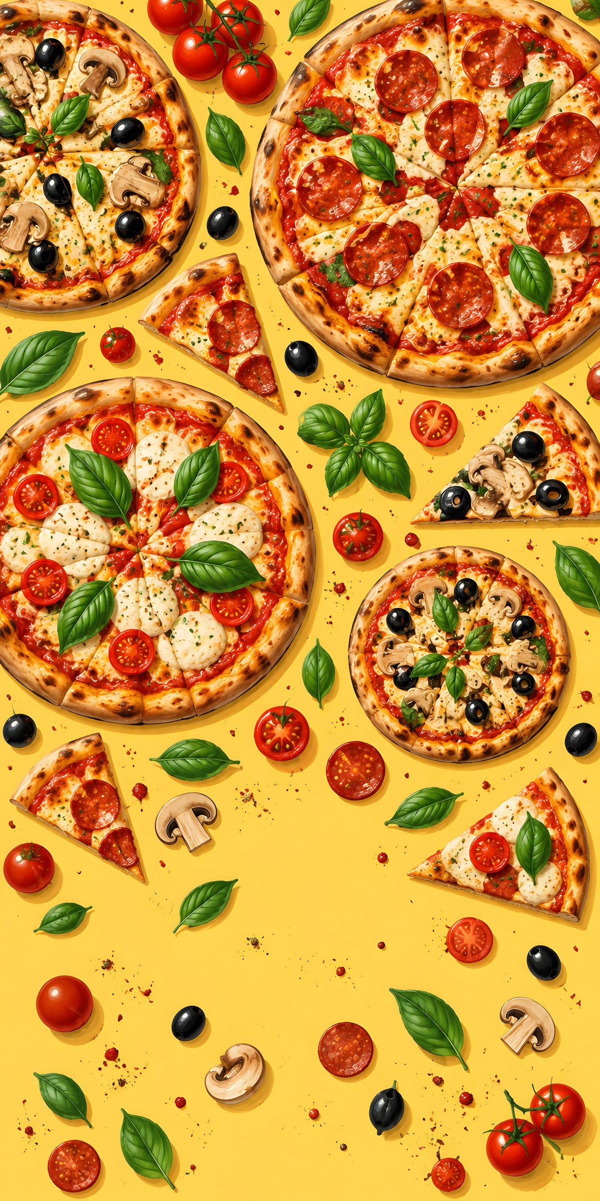 Pizza Party fridge wrap full design