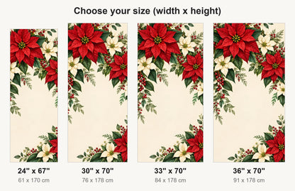 Poinsettias fridge wrap available sizes 24, 30, 33 and 36 inch