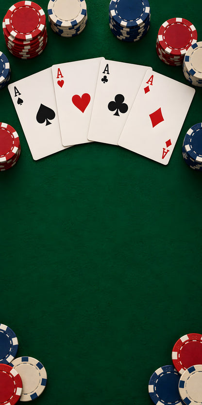 Poker Night fridge wrap full design