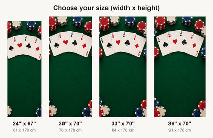 Poker Night fridge wrap available sizes 24, 30, 33 and 36 inch