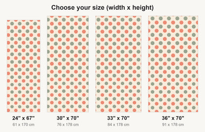 Polka Dots fridge wrap available sizes 24, 30, 33 and 36 inch