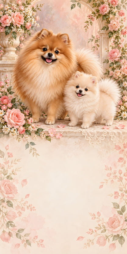 Pomeranians fridge wrap full design