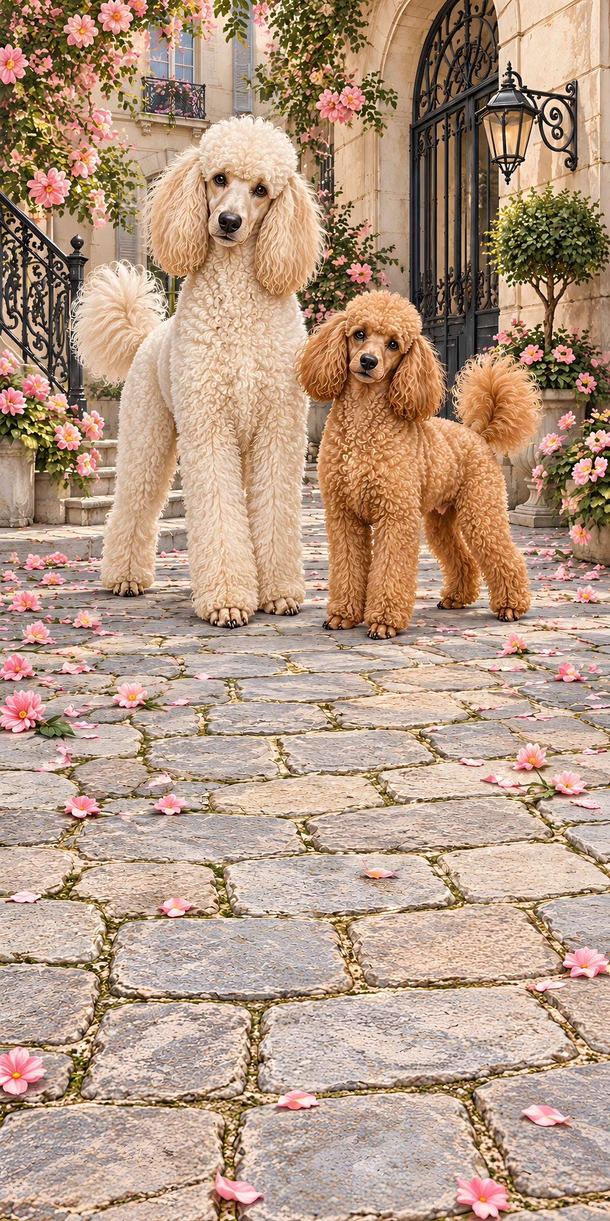 Poodles fridge wrap full design