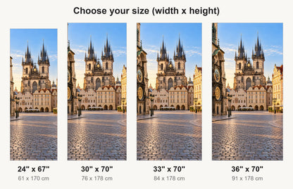 Prague Old Town fridge wrap available sizes 24, 30, 33 and 36 inch