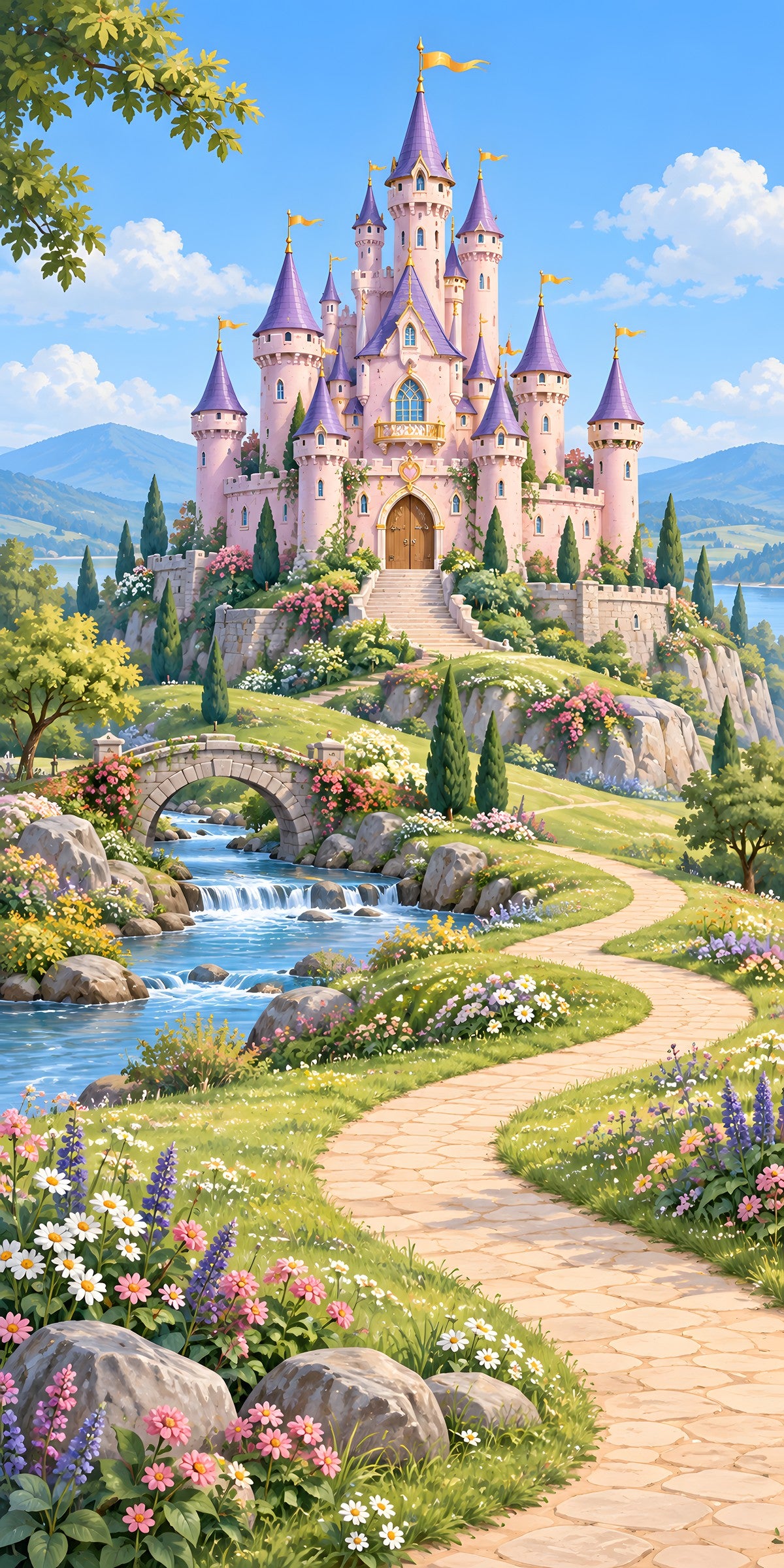 Princess Castle fridge wrap full design
