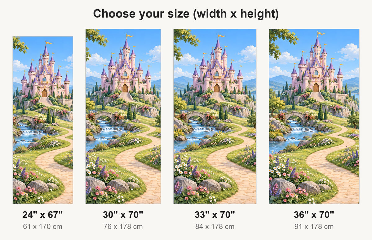 Princess Castle fridge wrap available sizes 24, 30, 33 and 36 inch