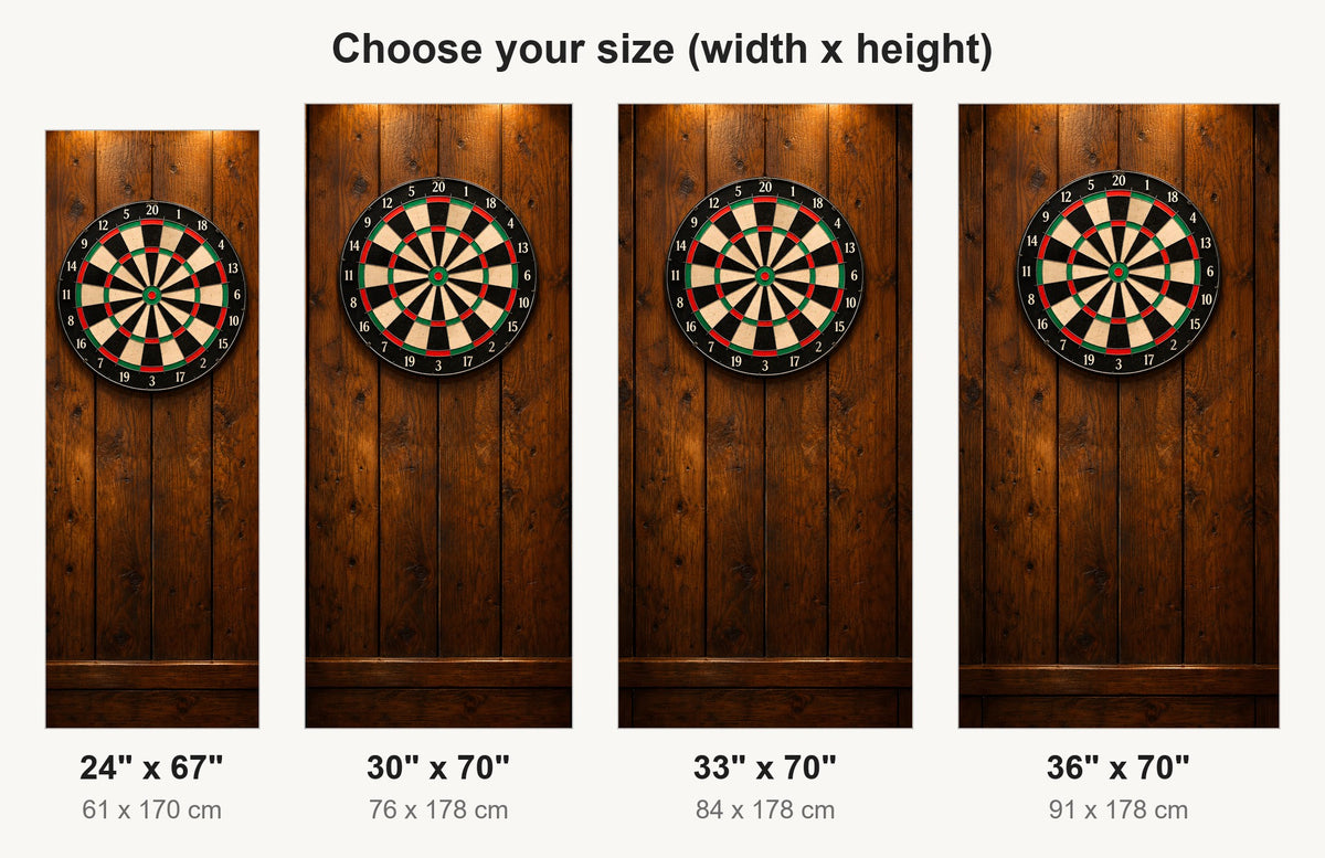 Pub Dartboard fridge wrap available sizes 24, 30, 33 and 36 inch