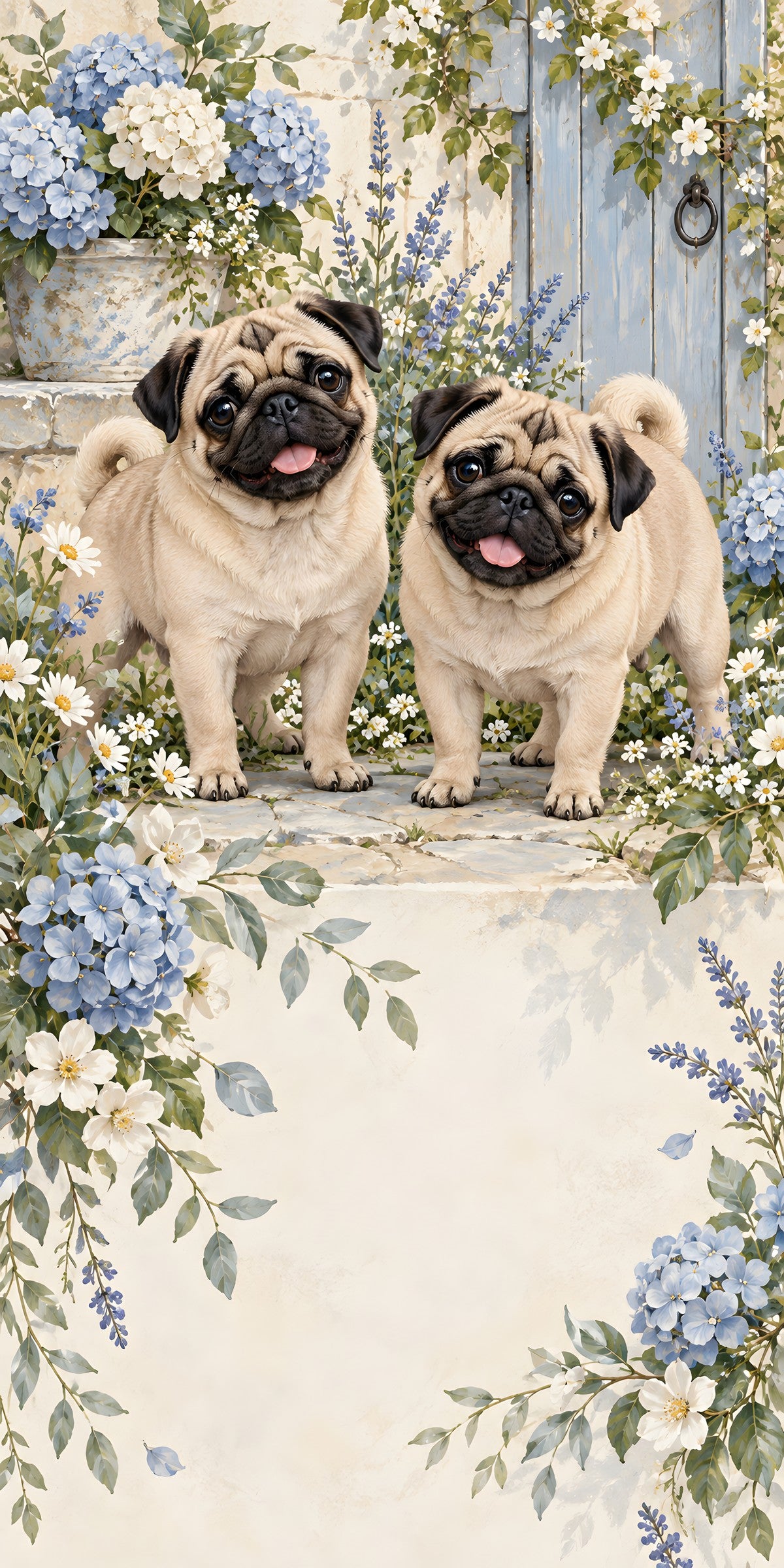 Pugs fridge wrap full design