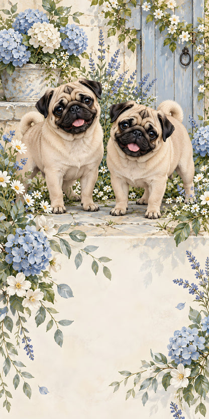Pugs fridge wrap full design