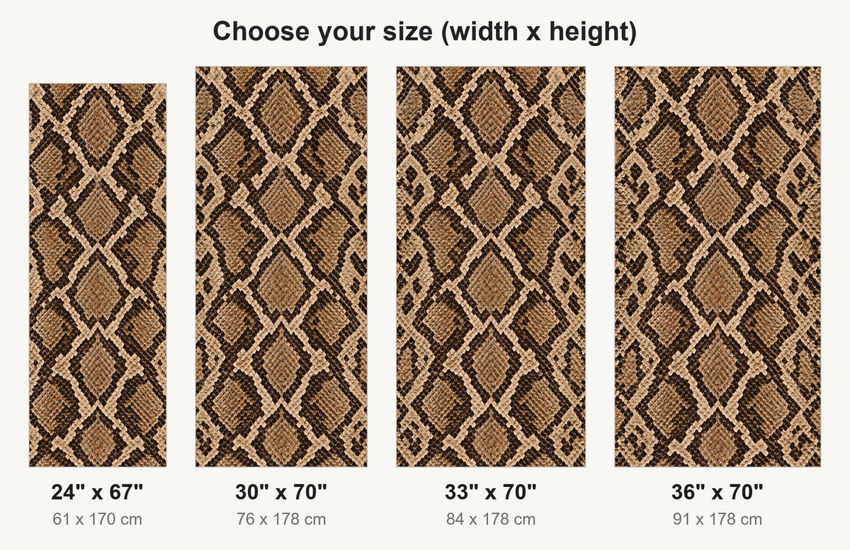 Python Snakeskin Print fridge wrap available sizes 24, 30, 33 and 36 inch