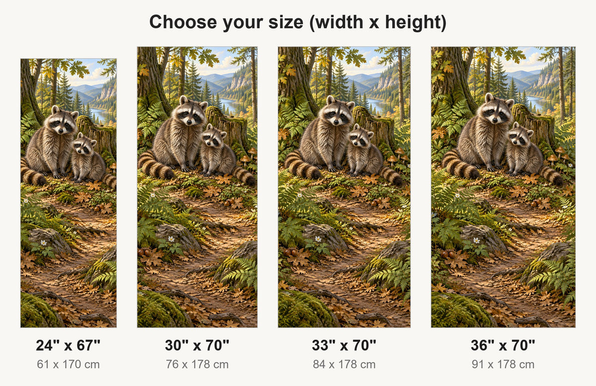 Raccoons fridge wrap available sizes 24, 30, 33 and 36 inch