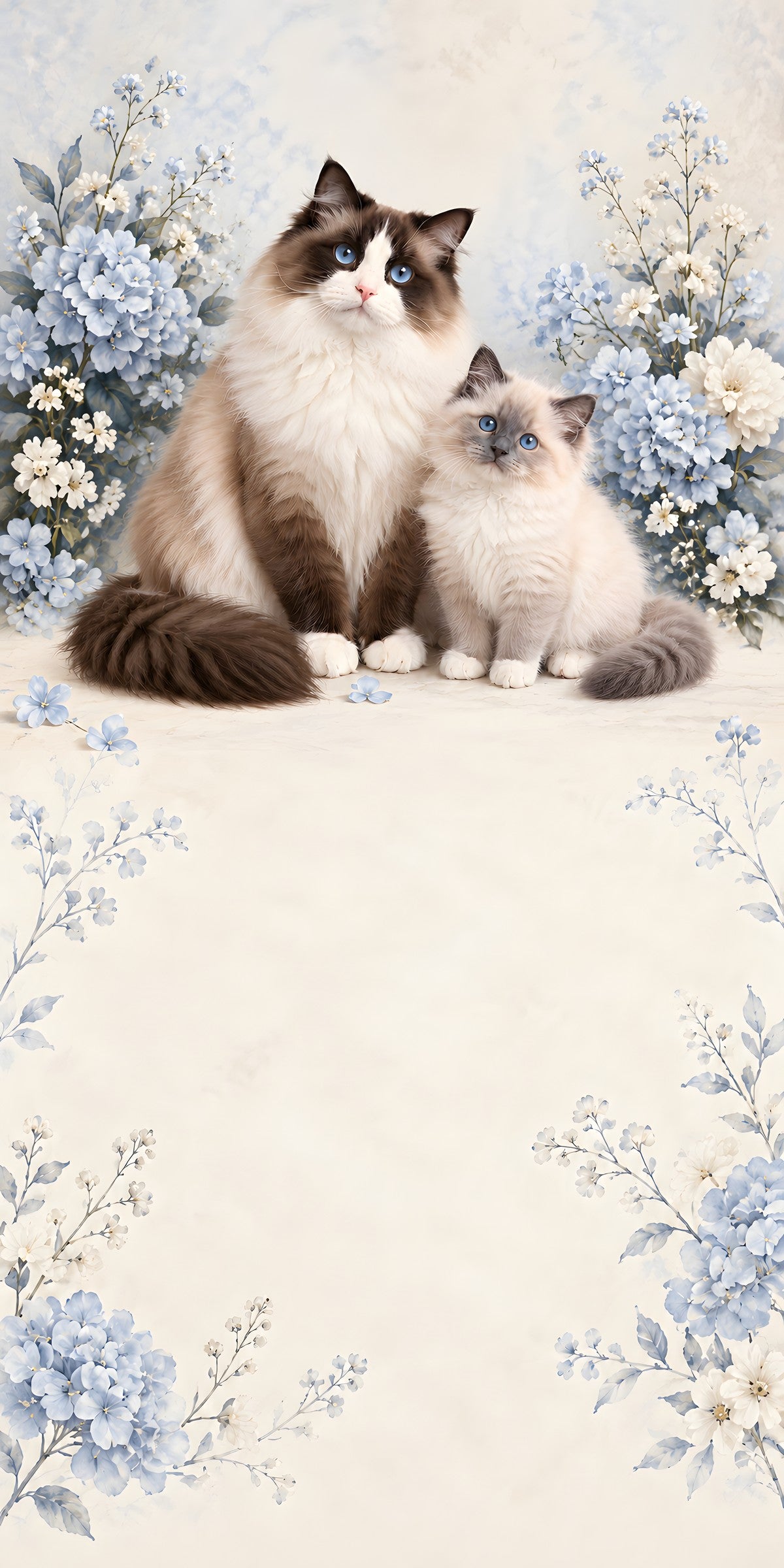 Ragdoll Cats fridge wrap full design