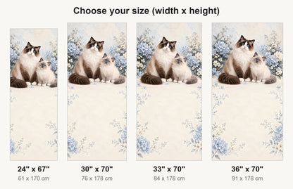 Ragdoll Cats fridge wrap available sizes 24, 30, 33 and 36 inch