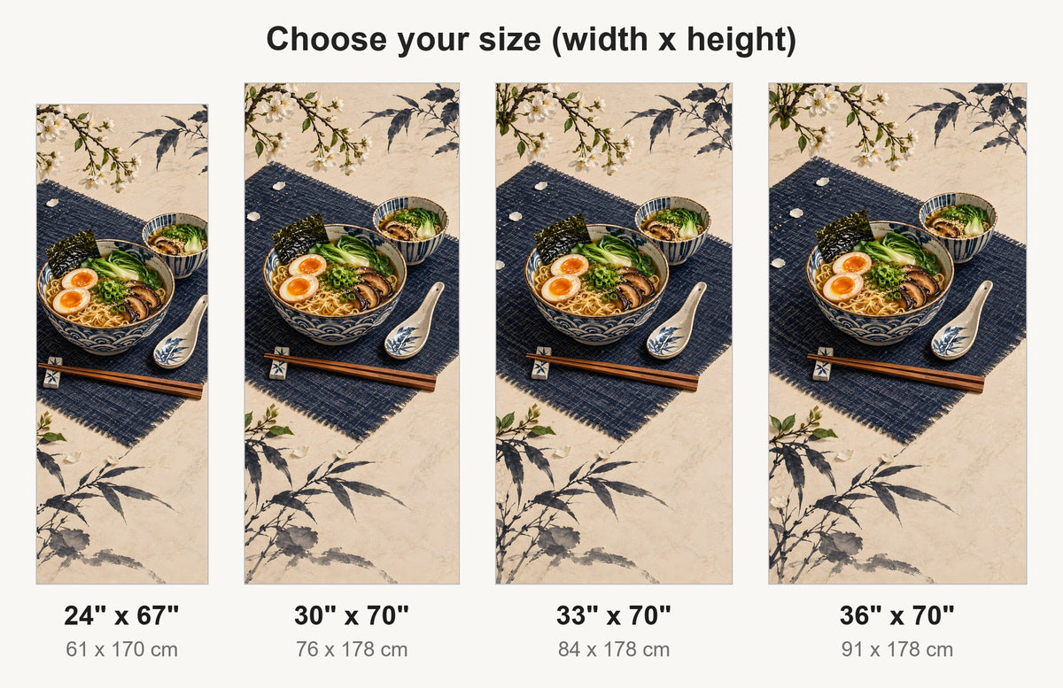 Ramen Bowls fridge wrap available sizes 24, 30, 33 and 36 inch