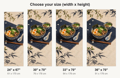 Ramen Bowls fridge wrap available sizes 24, 30, 33 and 36 inch
