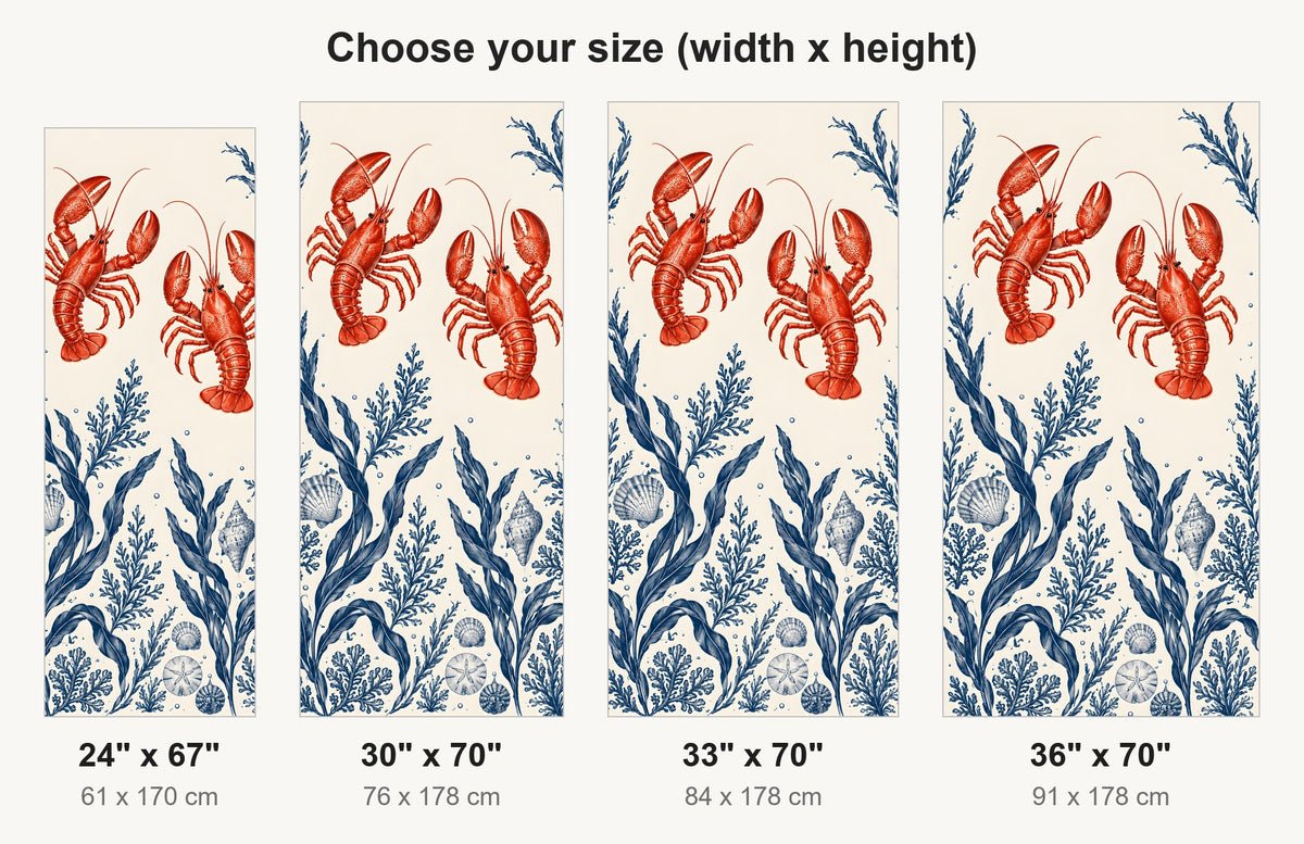 Red Lobsters fridge wrap available sizes 24, 30, 33 and 36 inch