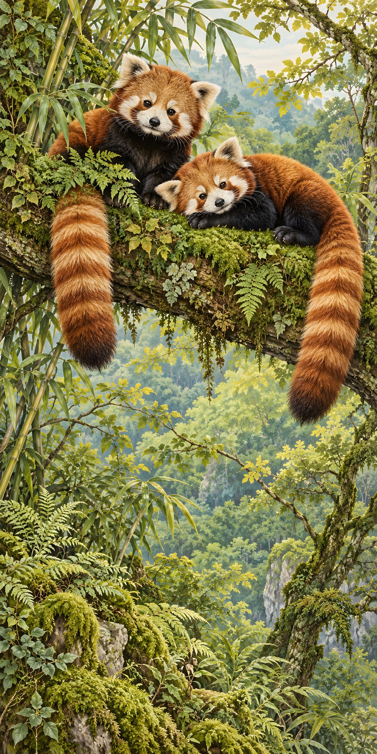 Red Pandas fridge wrap full design