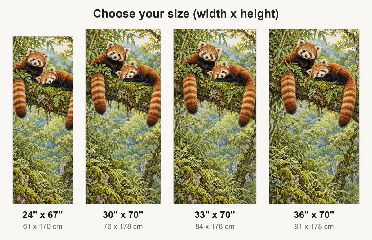 Red Pandas fridge wrap available sizes 24, 30, 33 and 36 inch