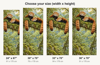 Red Pandas fridge wrap available sizes 24, 30, 33 and 36 inch