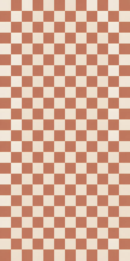Retro Checkerboard fridge wrap full design