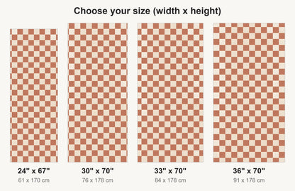 Retro Checkerboard fridge wrap available sizes 24, 30, 33 and 36 inch