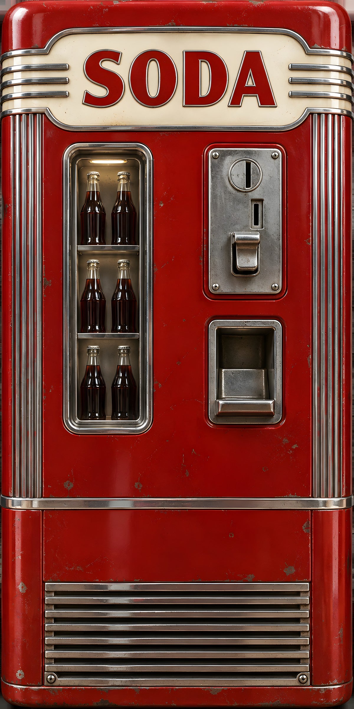 Retro Soda Machine fridge wrap full design