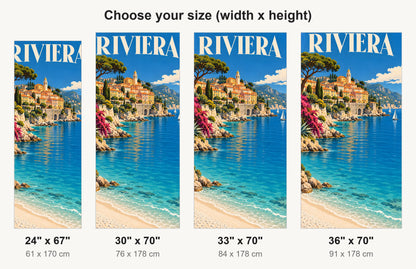 Riviera Travel Poster fridge wrap available sizes 24, 30, 33 and 36 inch