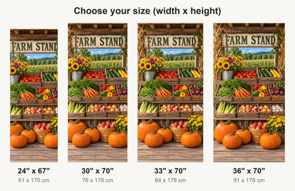Roadside Farm Stand fridge wrap available sizes 24, 30, 33 and 36 inch